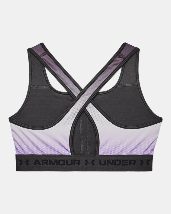 Women's Armour® Mid Crossback International Women's Day Sports Bra, Purple, pdpMainDesktop image number 10